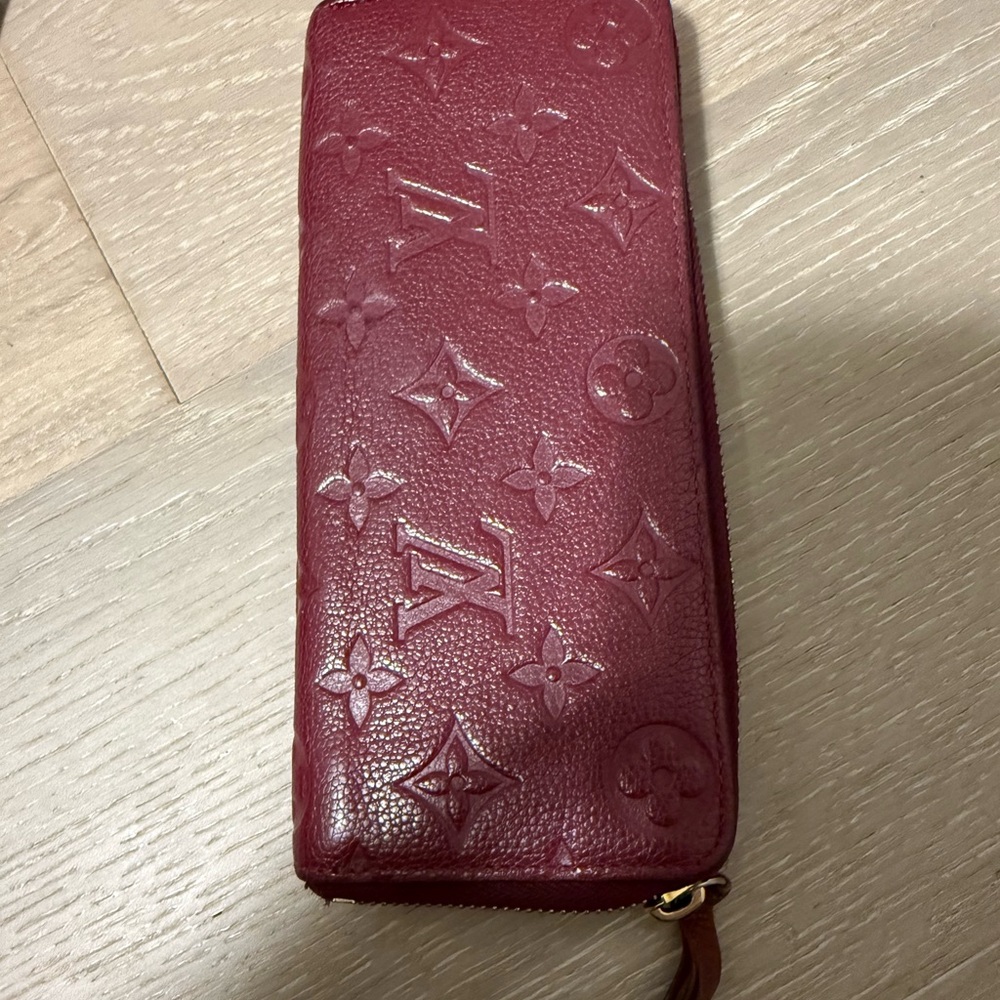 Louis Vuitton Burgundy Embossed Wallet